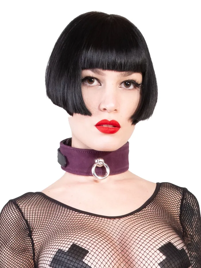 Vibrators HonourSkintwocom Sensual Suede Collar Purple