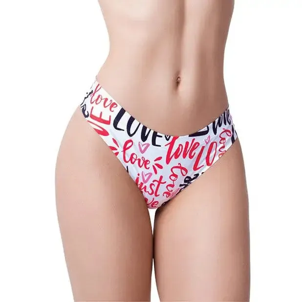 Vibrators memme Mememe Love Message Printed Thong