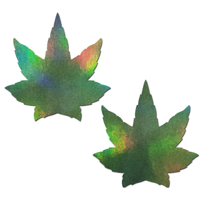 Vibrators Pastease Indica Pot Leaf Green Holographic Weed Pastease