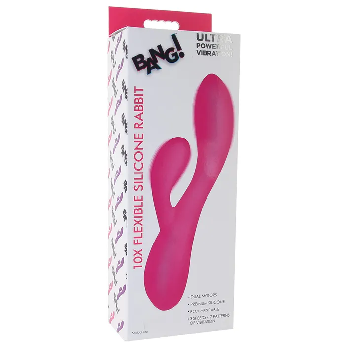 Vibrators XR Brands Bang Flexible Silicone Rabbit Vibe