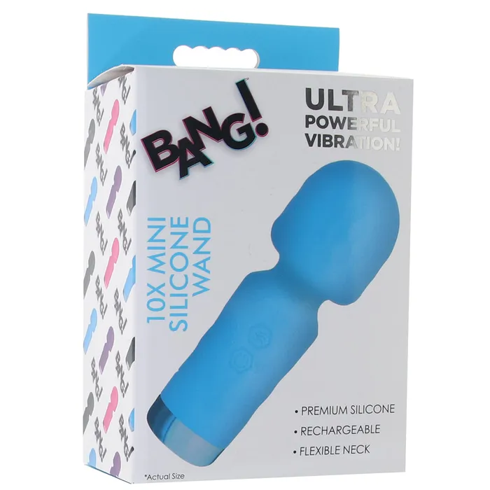 Vibrators XR Brands Bang Mini Silicone Wand in Blue