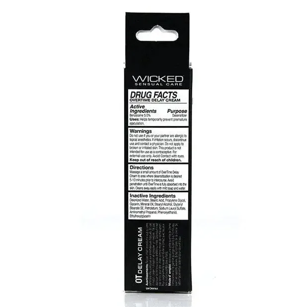 Wicked Female Sex Toys Wicked Sensual Care Overtime Delay Creamprolonger For Men 1 Oz