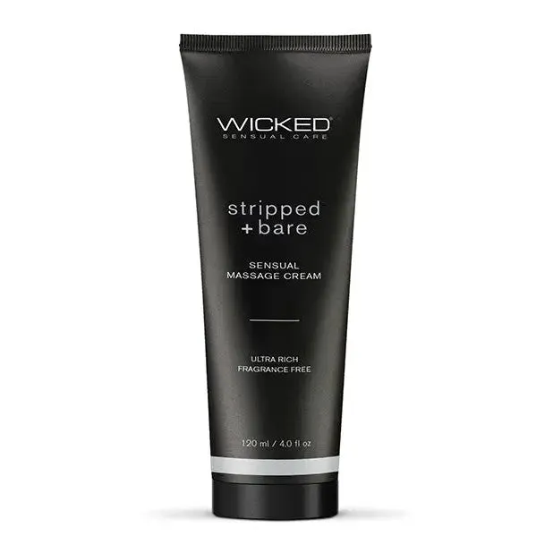 Wicked Sensual Care Stripped Bare Unscented Massage Cream Wicked Couples