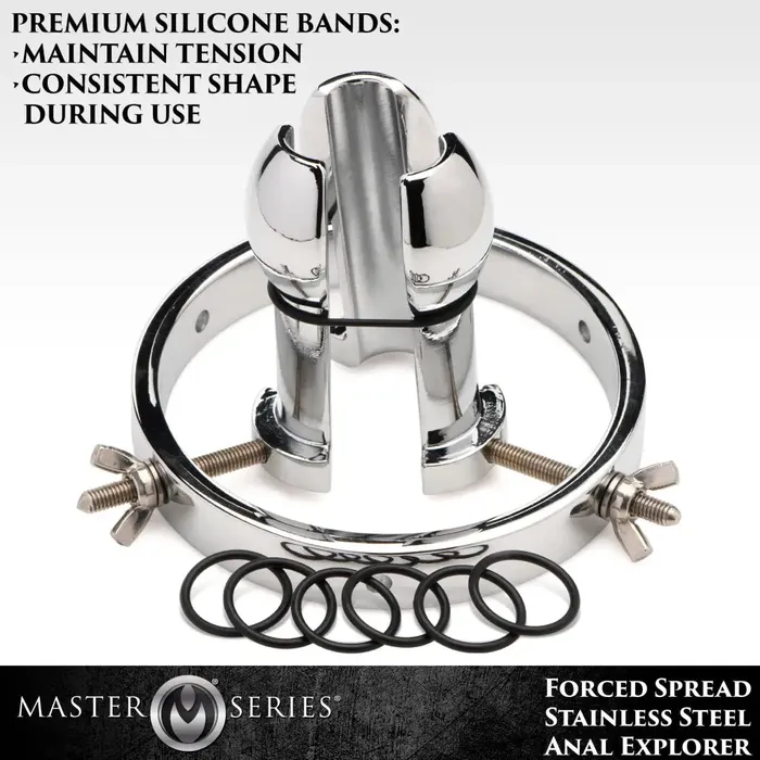 XR Brands Anal Forced Spread Stainless Steel Anal Explorer