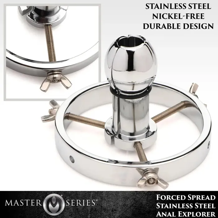 XR Brands Anal Forced Spread Stainless Steel Anal Explorer