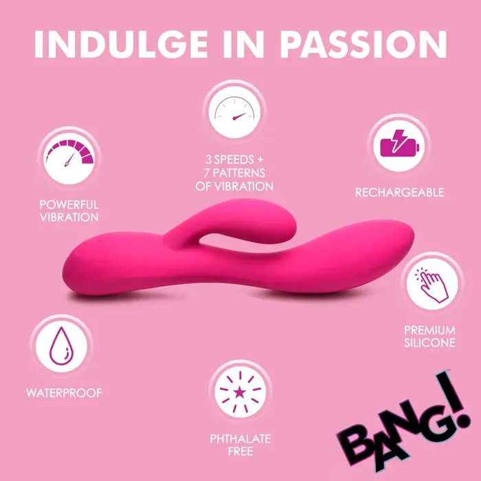 XR Brands Female Sex Toys 10x Flexible Silicone Rabbit Vibrator 