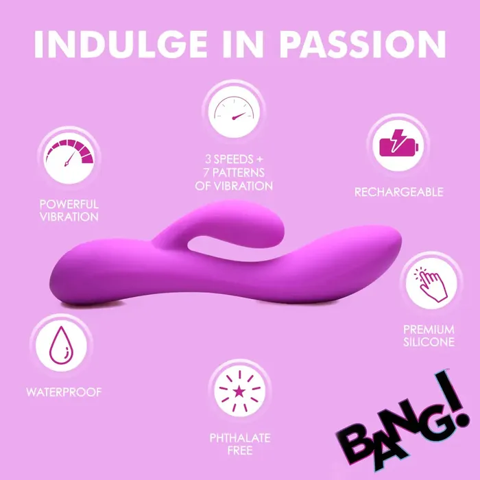 XR Brands Female Sex Toys 10x Flexible Silicone Rabbit Vibrator 