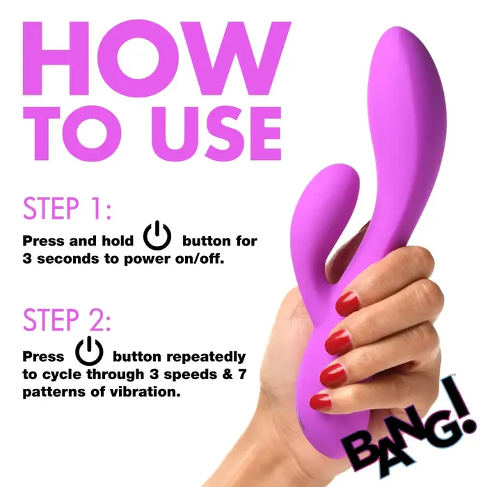 XR Brands Female Sex Toys 10x Flexible Silicone Rabbit Vibrator 