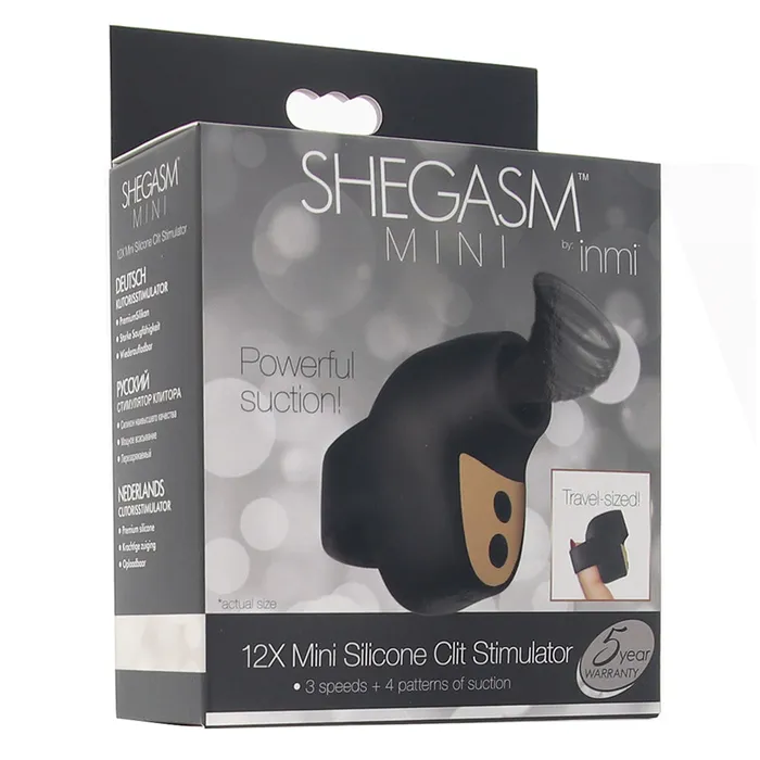 XR Brands Shegasm Mini Silicone Clitoral Suction Vibe in Black Female Sex Toys XR Brands Shegasm Mini Silicone Clitoral Suction Vibe in Black Female Sex Toys