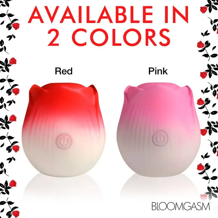 XR Brands Vibrators Pulsing Petals Throbbing Rose Clit Stimulator