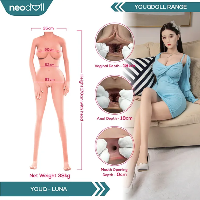 Youqdoll Male Sex Toys Youqdoll Luna Realistic Full Silicone Sex doll 170cm Natural Youqdoll Male Sex Toys Youqdoll Luna Realistic Full Silicone Sex doll 170cm Natural